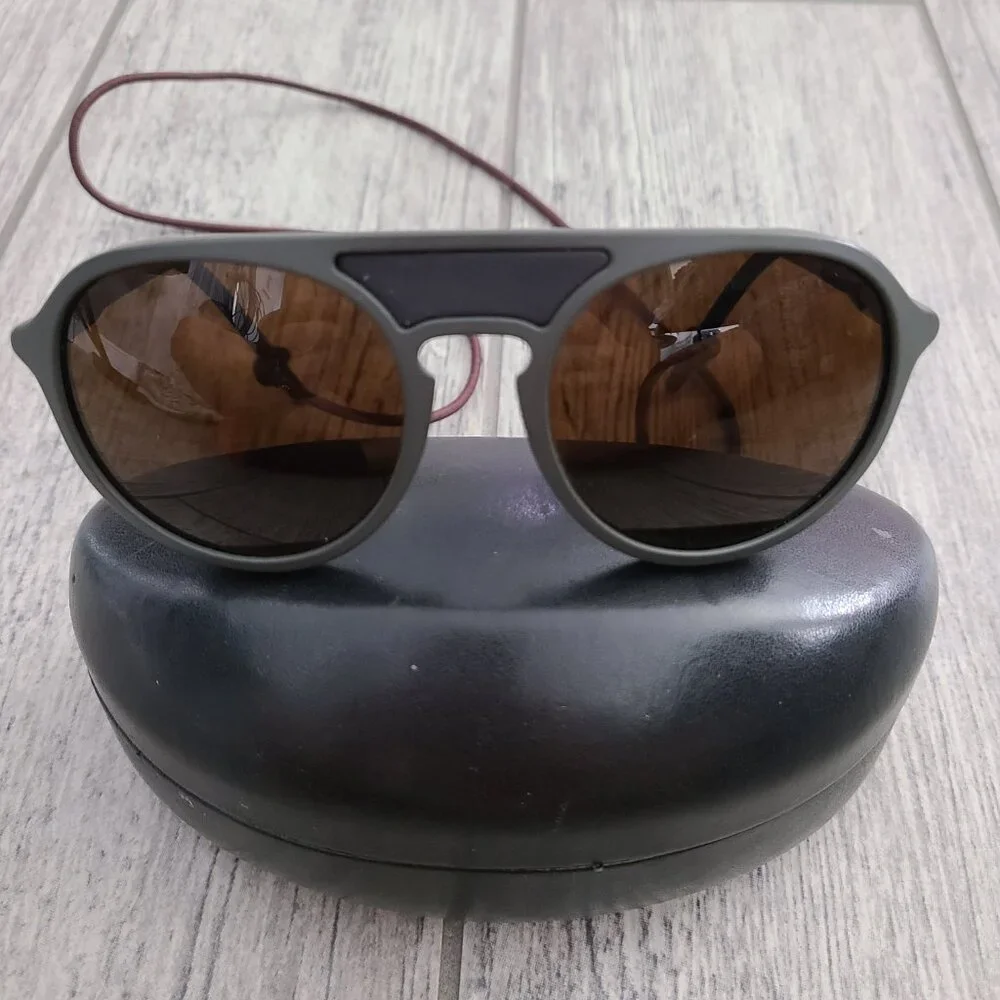 Vuarnet Ice Glacier Sunglasses Matte Green with Brown Lenses - Picture 1 of 13